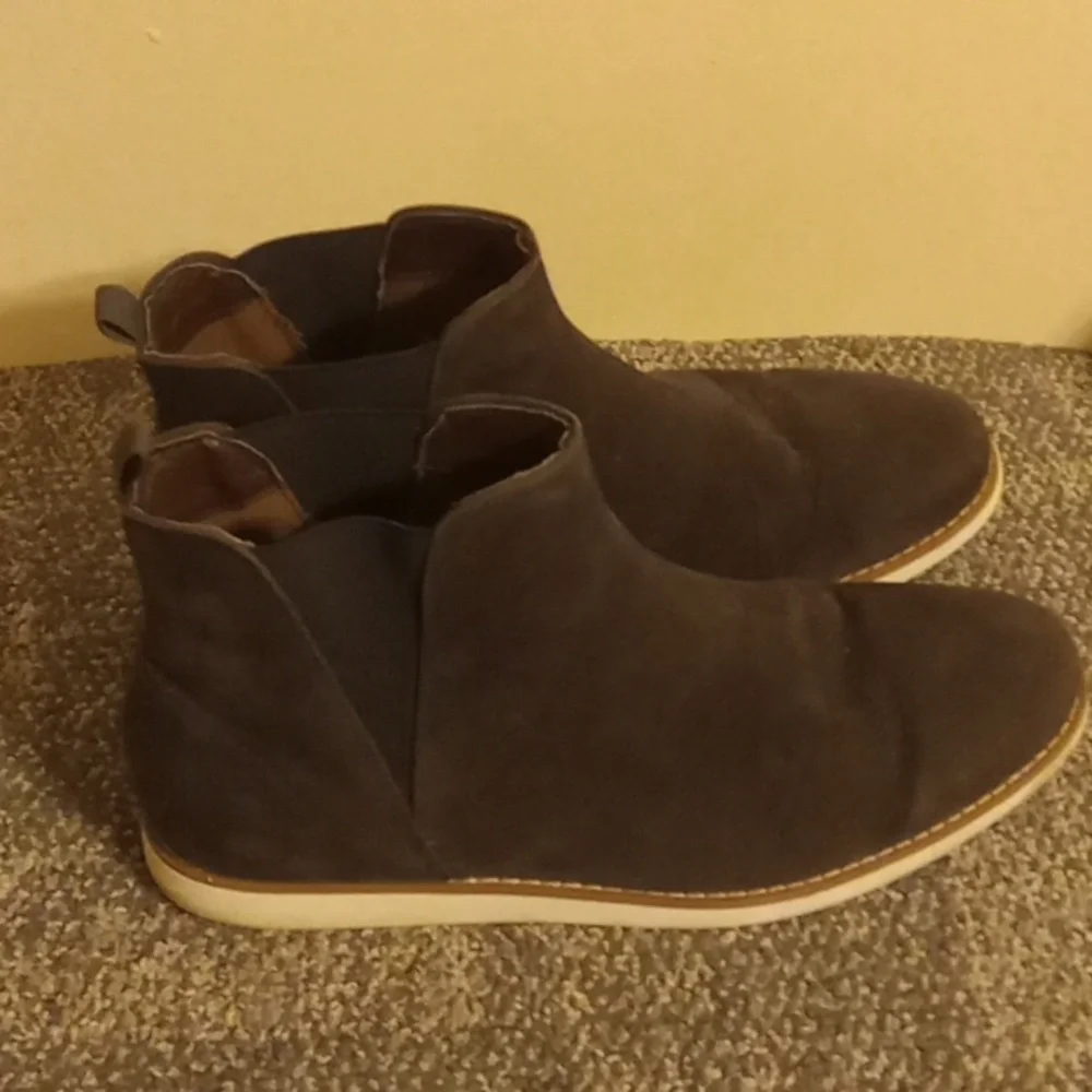 Reserved Footwear size 13 black faux suede slip on shoe